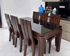 Bộ Bàn Ăn 6 Ghế  Gỗ Tự Nhiên Cao Cấp