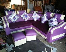 Sofa góc màu tím
