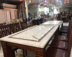 Bộ bàn ghế ăn mặt đá