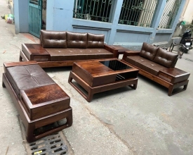 sofa gỗ lót nệm