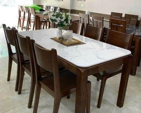 bộ bàn ghế ăn mặt đá giá rẻ
