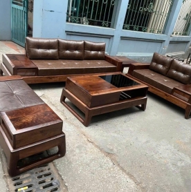sofa gỗ lót nệm